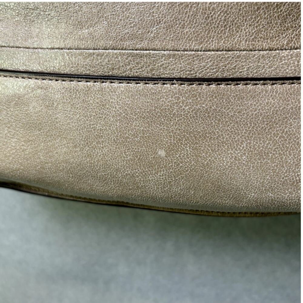 Coach Kristin Pinnacle Leather Shimmer Champagne Tan Tote Shoulder Bag 2013 - Picture 7 of 9